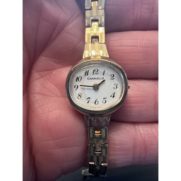 Caravelle by Bulova Accessories - Vintage Gold plated Caravelle ladies mechanical watch NEEDS SOME REPAIR